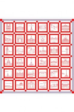 Plaid Monuments De Paris Percale