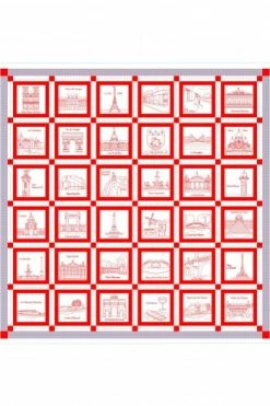 Plaid Monuments De Paris Percale -artisanat Soldes Magasin plaid monuments de paris percale 4