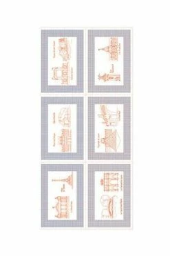 Plaid Monuments De Paris Percale -artisanat Soldes Magasin plaid monuments de paris percale 6