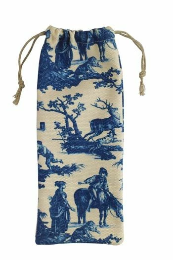 Pochon De Rangement Ciseaux Toile De Jouy Bleue 2 Pochon De Rangement Ciseaux Toile De Jouy Bleue – Image 2