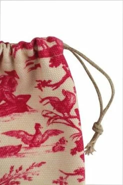 Pochon De Rangement Ciseaux Toile De Jouy Rose -artisanat Soldes Magasin pochon de rangement ciseaux toile de jouy rose 2