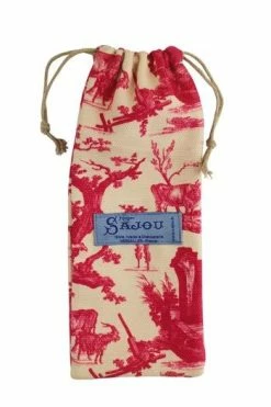 Pochon De Rangement Ciseaux Toile De Jouy Rose