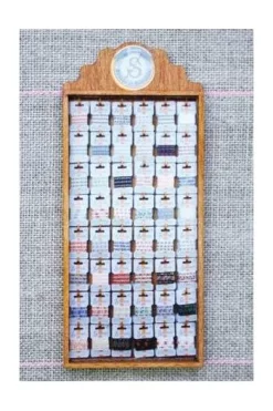 Présentoir Bois Miniature Rubans Coton 48 Cartes