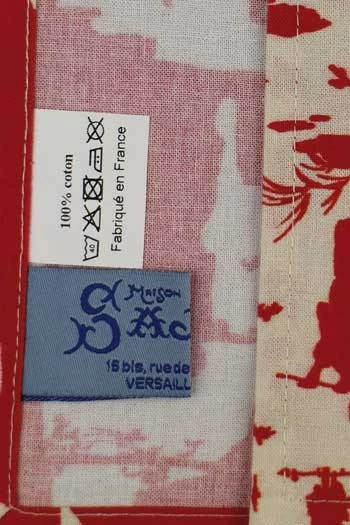 Quatre Serviettes Ombres Chinoises Rouge 3 Quatre Serviettes Ombres Chinoises Rouge – Image 3