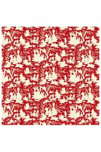 Quatre Serviettes Ombres Chinoises Rouge 5 Quatre Serviettes Ombres Chinoises Rouge – Image 5