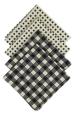 Quatre Serviettes Travaux Noir 1 Et 2