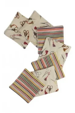 Sept Lingettes Lavables Ciseaux Sajou