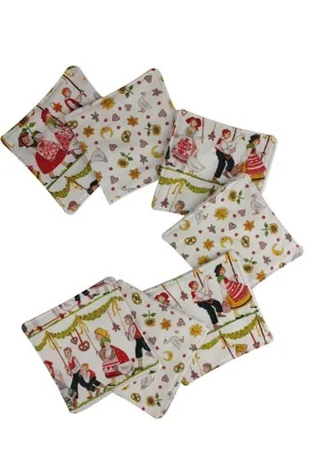 Sept Lingettes Lavables Farandole Alsacienne 1 Sept Lingettes Lavables Farandole Alsacienne