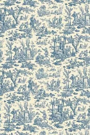 Sept Lingettes Lavables Toile De Jouy Bleue 5 Sept Lingettes Lavables Toile De Jouy Bleue – Image 5