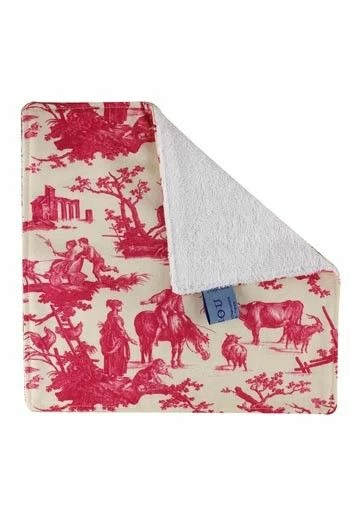 Sept Lingettes Lavables Toile De Jouy Rose 3 Sept Lingettes Lavables Toile De Jouy Rose – Image 3