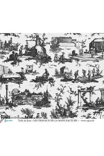 T-shirt Gris Chiné Toile De Jouy Noir - Taille S 3 T-shirt Gris Chiné Toile De Jouy Noir - Taille S – Image 3