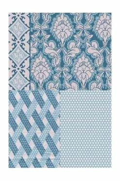 Tablier De Cuisine Tissu Damas Bleu -artisanat Soldes Magasin tablier de cuisine tissu damas bleu 2