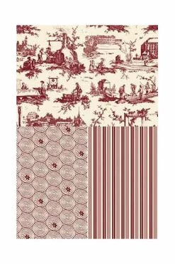 Tablier De Cuisine Tissu Rayures Bordeaux -artisanat Soldes Magasin tablier de cuisine tissu rayures bordeaux 2