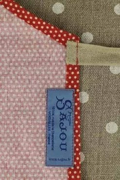 Tablier De Cuisine Tissu Rouge à Pois -artisanat Soldes Magasin tablier de cuisine tissu rouge a pois 3