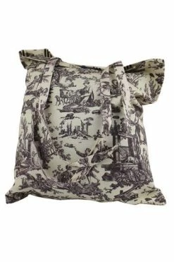 Tablier De Cuisine Toile De Jouy Grise -artisanat Soldes Magasin tablier de cuisine toile de jouy grise 4