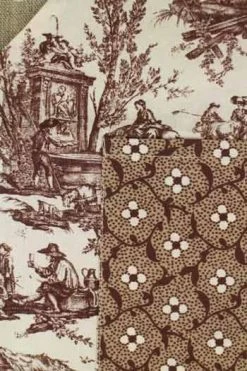 Tablier De Cuisine Toile De Jouy Marron -artisanat Soldes Magasin tablier de cuisine toile de jouy marron 1