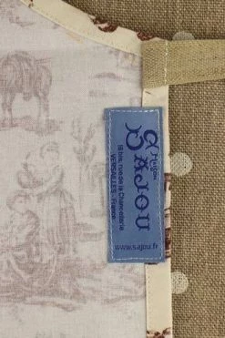 Tablier De Cuisine Toile De Jouy Marron -artisanat Soldes Magasin tablier de cuisine toile de jouy marron 2