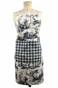 Tablier De Cuisine Toile De Jouy Noire