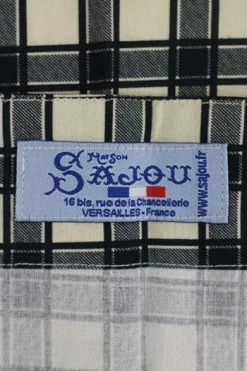 Tablier Japonais Tissu Carreaux Noir Et écru -artisanat Soldes Magasin tablier japonais tissu carreaux noir et ecru 4