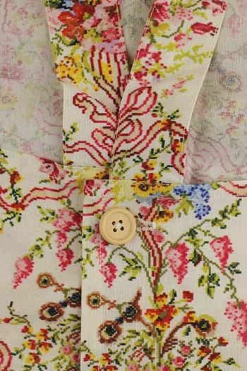 Tablier Japonais Tissu Marie Antoinette Château 4 Tablier Japonais Tissu Marie Antoinette Château – Image 4
