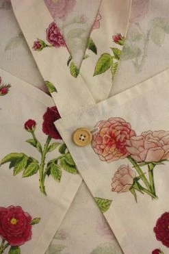 Tablier Japonais Tissu Roses Joséphine -artisanat Soldes Magasin tablier japonais tissu roses josephine 3