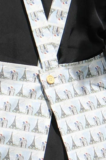 Tablier Japonais Tissu Tours Eiffel 4 Tablier Japonais Tissu Tours Eiffel – Image 4
