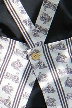 Tablier Japonais Toile De Jouy Grise -artisanat Soldes Magasin tablier japonais toile de jouy grise 3