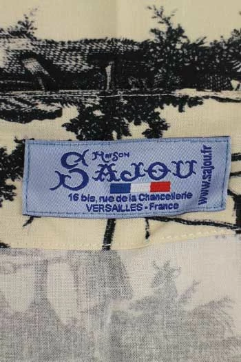 Tablier Japonais Toile De Jouy Noire 5 Tablier Japonais Toile De Jouy Noire – Image 5