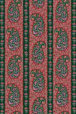 Tissu Coton Au Mètre Cachemire Rouge