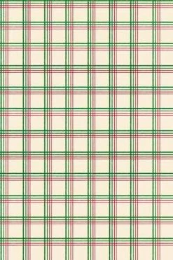 Tissu Coton Au Mètre Carreaux Rouges Et Verts