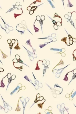 Tissu Coton Au Mètre Ciseaux Sajou