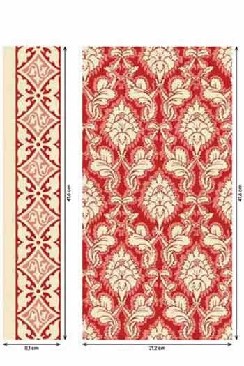 Tissu Coton Au Mètre Damas Rouge 2 Tissu Coton Au Mètre Damas Rouge – Image 2