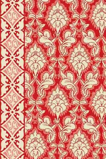 Tissu Coton Au Mètre Damas Rouge 1 Tissu Coton Au Mètre Damas Rouge