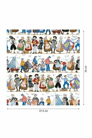 Tissu Coton Au Mètre Farandole Bretonne 2 Tissu Coton Au Mètre Farandole Bretonne – Image 2