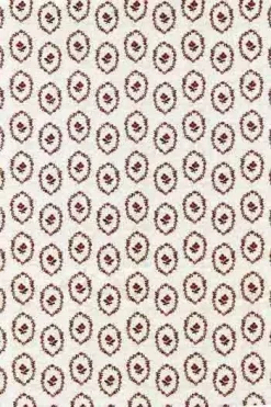 Tissu Coton Au Mètre Léontine Couronnes Roses