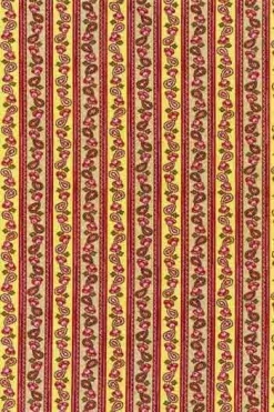 Tissu Coton Au Mètre Léontine Roses Et Rayures