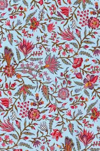 Tissu Indienne Au Mètre Fond Azur N°70 1 Tissu Indienne Au Mètre Fond Azur N°70