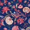 Tissu Indienne Au Mètre Fond Bleu Marine N°03