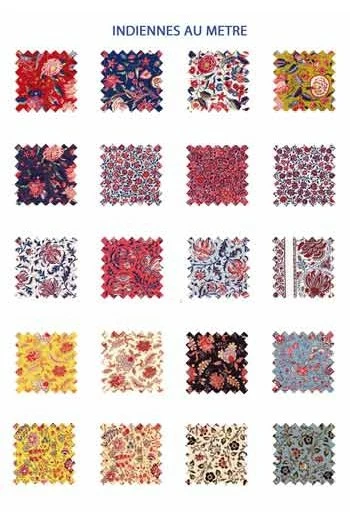 Tissu Indienne Au Mètre Fond Corail N°40 3 Tissu Indienne Au Mètre Fond Corail N°40 – Image 3