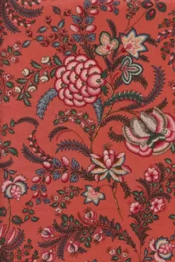 Tissu Indienne Au Mètre Fond Corail N°40