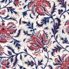 Tissu Indienne Au Mètre Fond Crème N°10