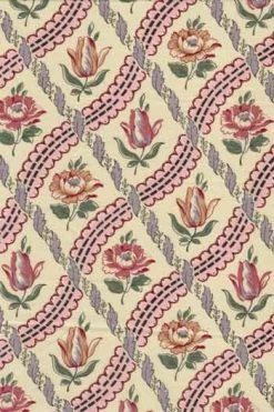 Tissu Indienne Au Mètre Fond Crème N°76