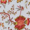 Tissu Indienne Au Mètre Fond Gris Clair N°30