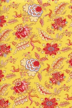 Tissu Indienne Au Mètre Fond Jaune N°14
