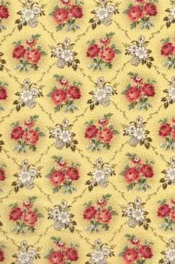 Tissu Indienne Au Mètre Fond Jaune N°74