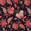 Tissu Indienne Au Mètre Fond Noir N°19