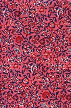 Tissu Indienne Au Mètre Fond Rose Foncé N°08