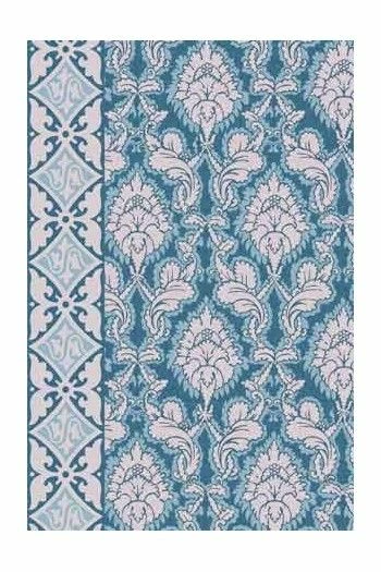 Tissus Coton Damas Bleu Et Fils Boîte Cadeau 4 Tissus Coton Damas Bleu Et Fils Boîte Cadeau – Image 4