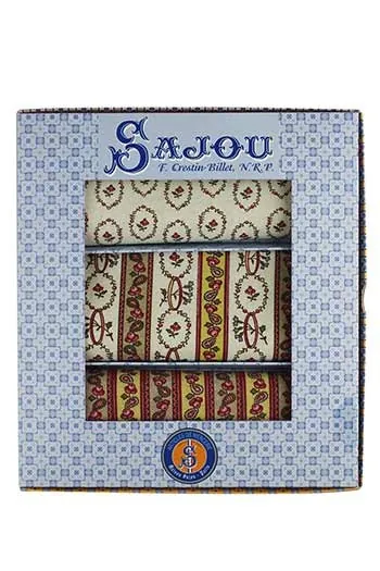 Tissus Coton Léontine 3 Coupons Boîte Cadeau 1 Tissus Coton Léontine 3 Coupons Boîte Cadeau