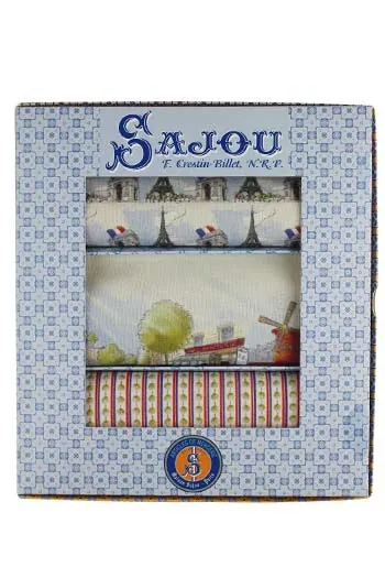 Tissus Coton Paris 3 Coupons Boîte Cadeau 1 Tissus Coton Paris 3 Coupons Boîte Cadeau